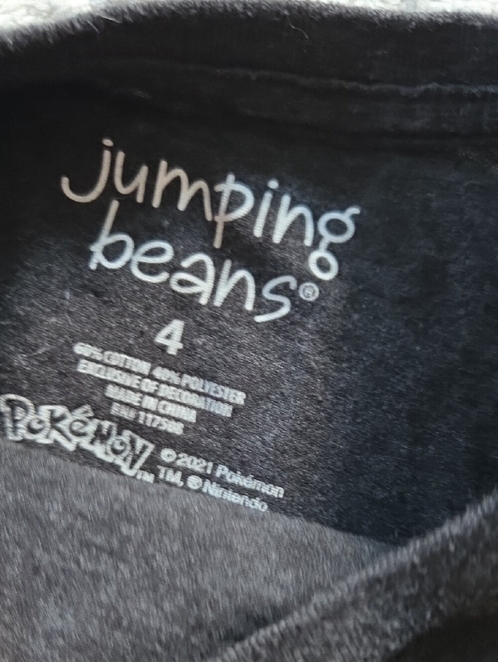 jumping beans Black Long-Sleeve Pikachu Graphic Tee Size 4 - Picture 3 of 4